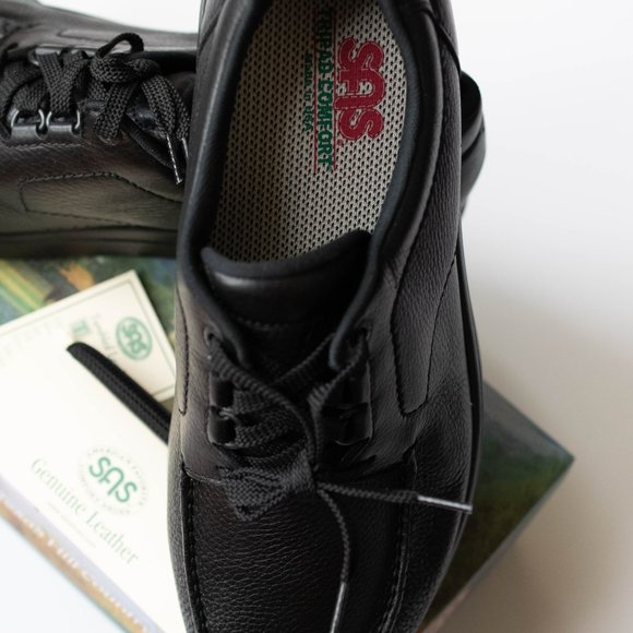 SAS Bout Time Black Leather Shoes,  NEW, Size11.5 WW, Soft and Comfortable - Picture 4 of 13